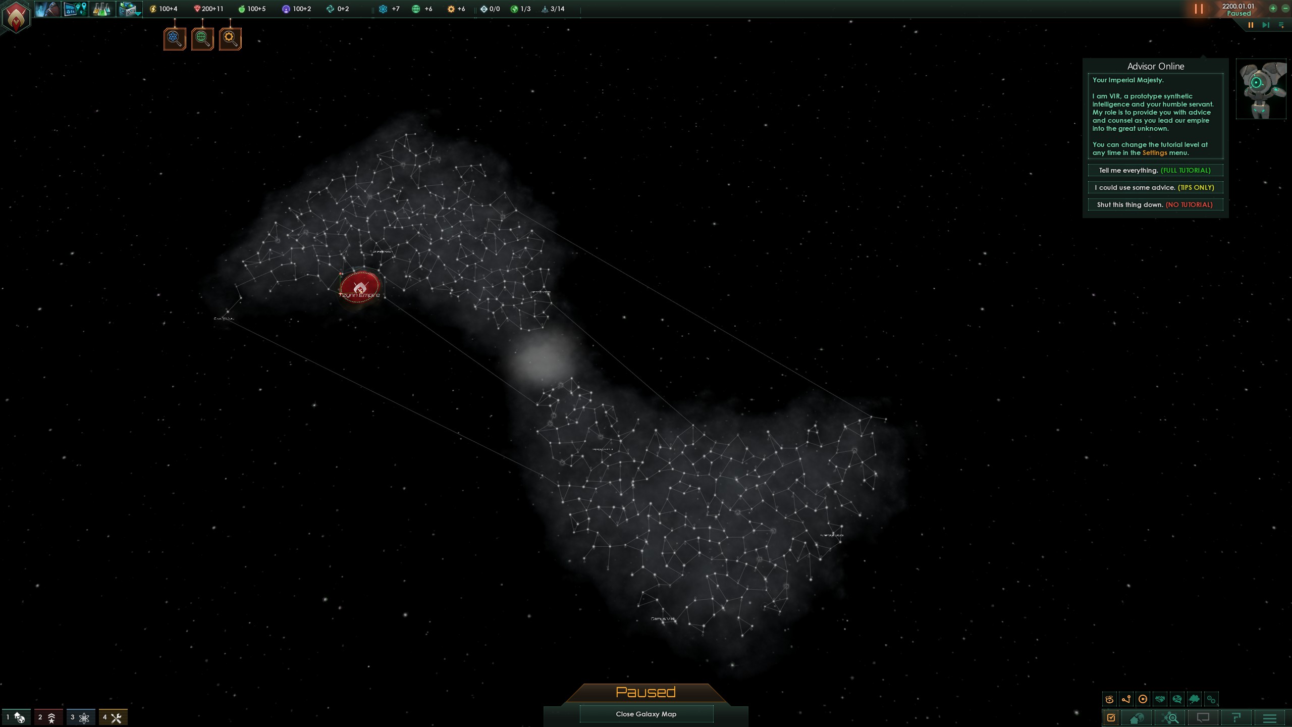 Screenshot of the the map